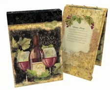 Lang Vertical Recipe Card Holder Flip Style Album Gilded Wine Italian 8.5" x 11"