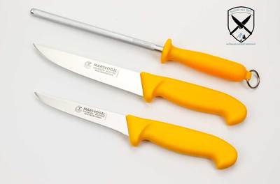 Messerset 8 Ausbeinmesser & Fleischermesser & Wetzstahl.Profiqualität Solingen.
