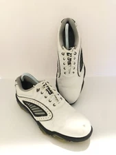 FootJoy SYNRG OPTIFLEX 2 White/ Black Leather Golf Shoes Men's 9M