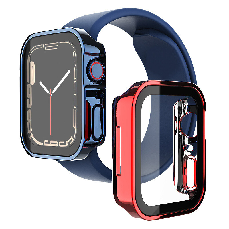 Tempered Glass Square Waterproof Case For Apple Watch 10/9/8/SE