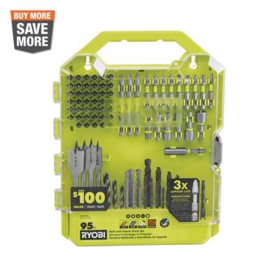 Ryobi 95-Pcs Drilling Bit and Impact Driving Accessories Kit Set w
