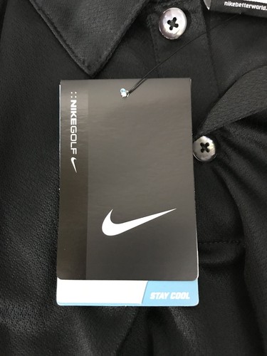Nike Golf Dri-Fit S/S Black Polo Shirt IC Corporation Embroidered Sz Small NWT - Picture 8 of 9