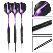 3Pcs Steel Tip Dart Set Barrel Aluminum Shafts 22g Professional Competition Dart