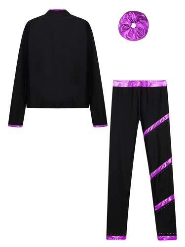 Kids Girls Sweatshirt Long Sleeve Jacket Performance Activewear Stand Collar - Picture 38 of 63