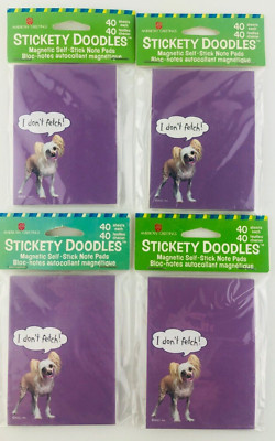 American Greetings Magnetic Self-stick Note Pads Set of 4 I Don't Fetch Dog