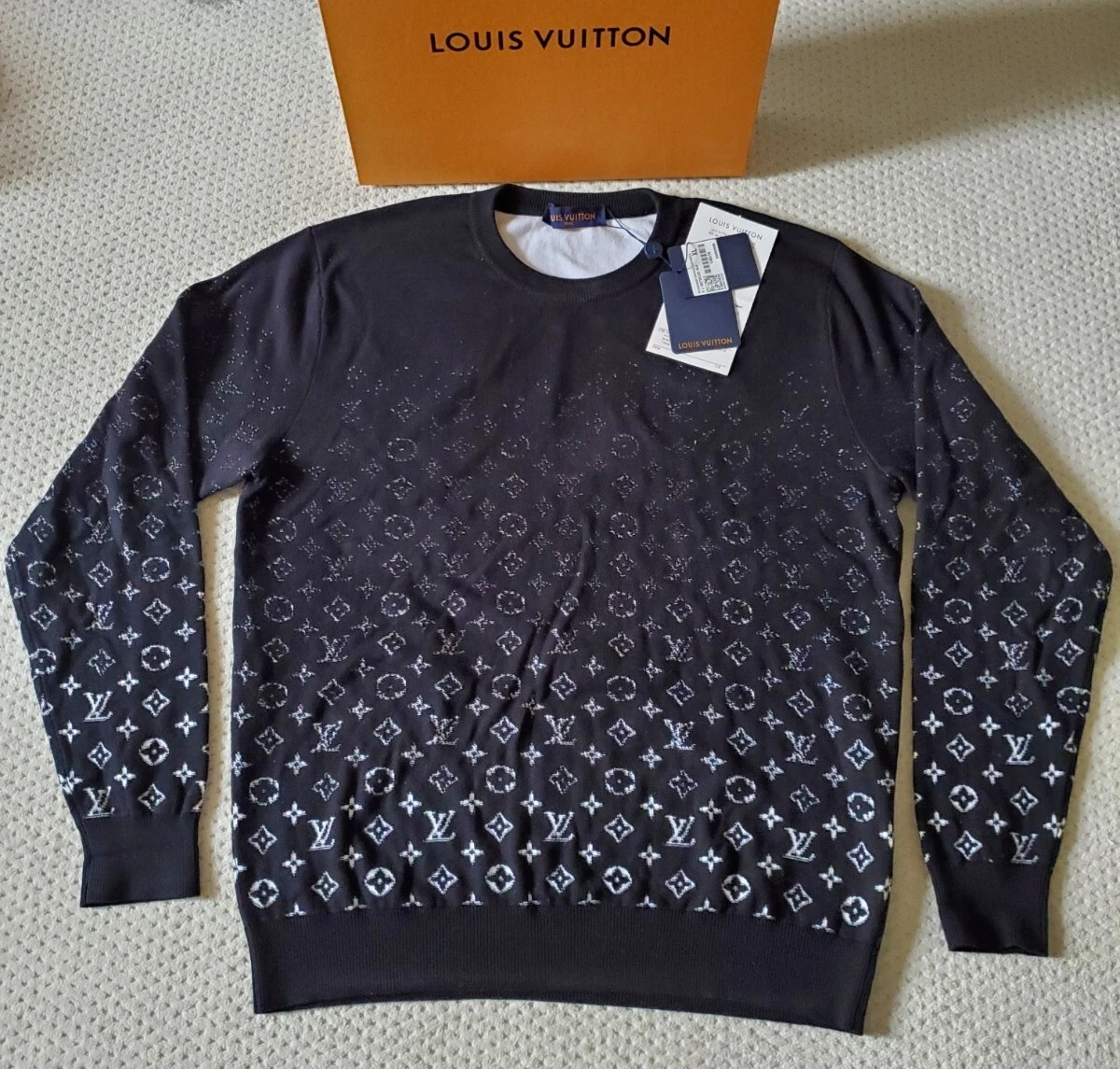 Louis Vuitton LVSE Monogram Degrade Crewneck Black/White Men's - US