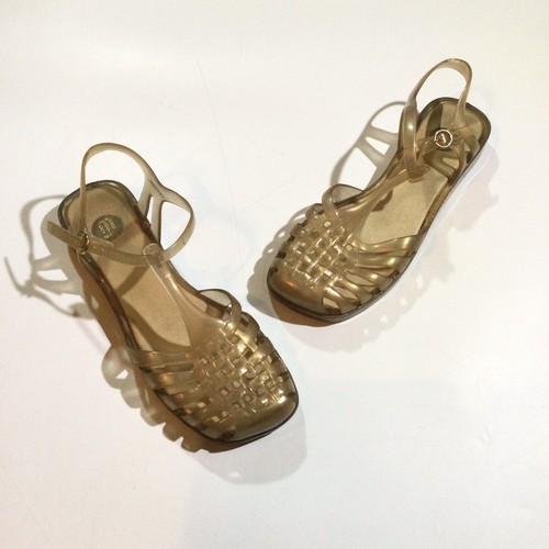 Melissa Womens Size 8 Aranha Quadrada Comfortable Casual PVC Sandals ￼In  Gold | eBay