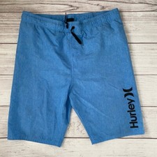Hurley boys youth swim trunks w/mesh lining blue sz L