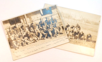 Early Original 1920's Unidentified Football Team Photo's Same Team