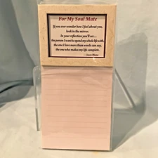 Soul Mate Magnetic Notepad Gift Detachable Magnet Blue Mountain Arts Pad $9.99