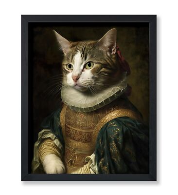 Poster Master Aristocratic Cat Poster - Renaissance Print - Portrait Art - Ca...