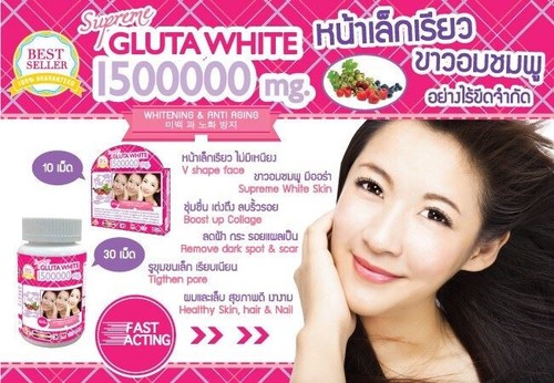 3 Bottles White Gluta Supreme 1500000 Mg V Shape Face Whitening Anti Aging - 第 9/9 張圖片