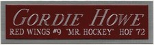 GORDIE HOWE DETROIT RED WINGS NAMEPLATE FOR AUTOGRAPHED Signed HOCKEY JERSEY