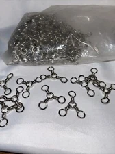 3 Way Swivel Fishing Saltwater Stainless Fishing Lures Connector 5/0# (144 PCs.)