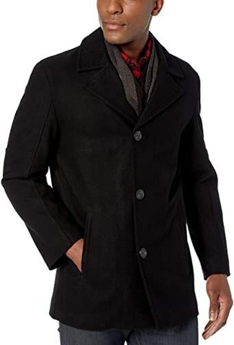 cole haan melton wool coat