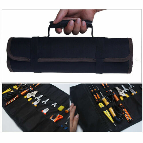 Elektriker Werkzeug Tasche Tasche Aufrollen Aufbewahrung Organizer Taschen Canvas Meißel Werkzeugkit - Bild 6 von 15