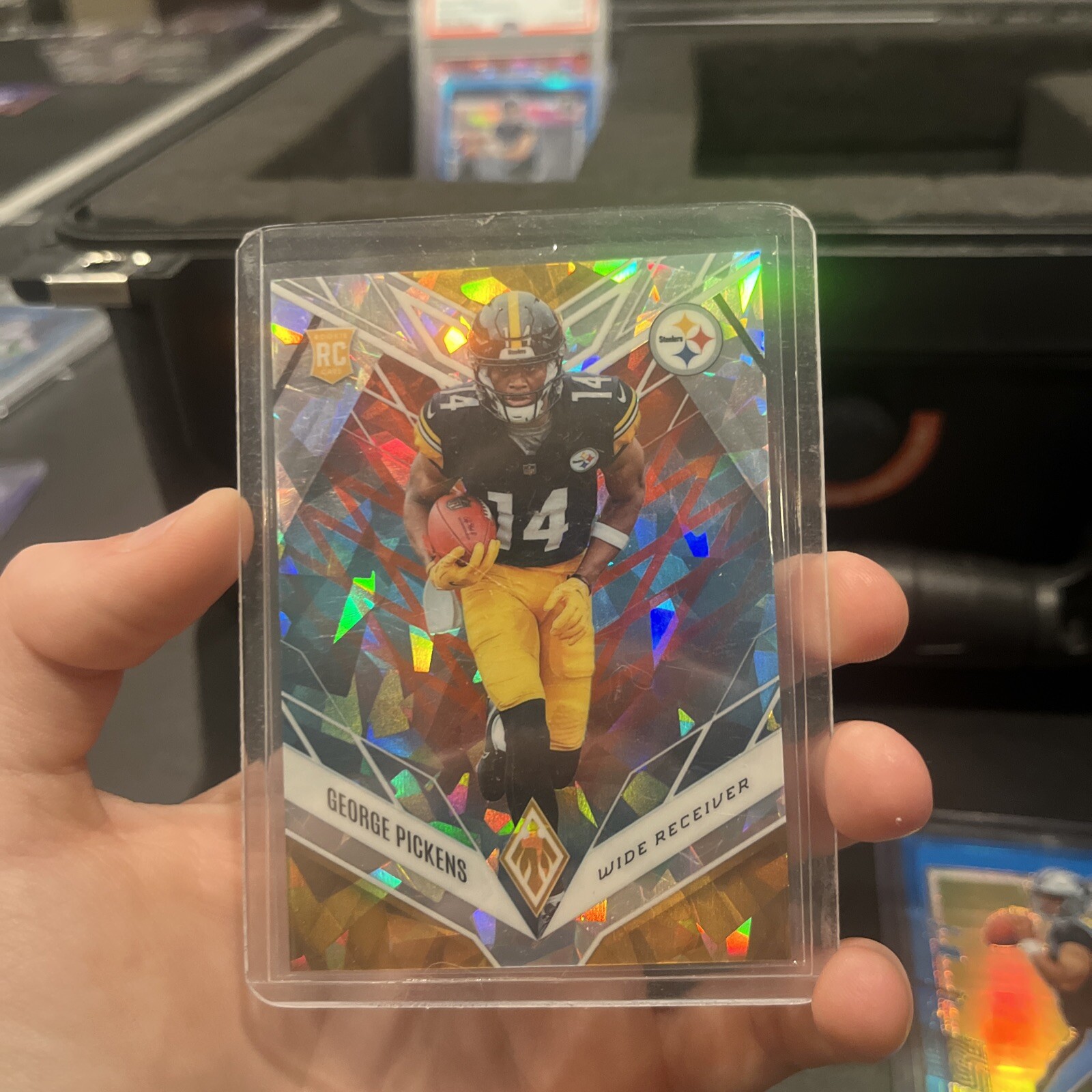 2022 Panini Phoenix #123 George Pickens Fire & Ice Rookie #/50