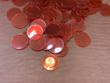 RED Jumbo Colored Bingo Chips, Pack of 50, Tokens, Counters RPG Tabletop Games