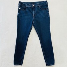Express Women  s Jeans Size 16L W34xL27 Blue Mid Rise Skinny Leggings