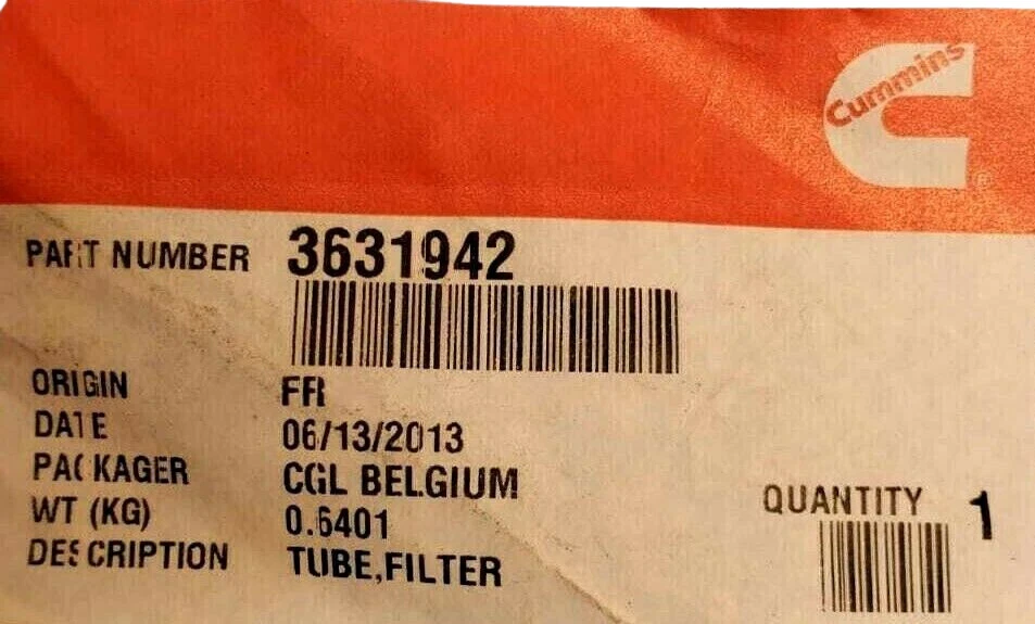 Cummins 3631942 Oil Tube Kit - Genuine OEM - Brand New | eBay
