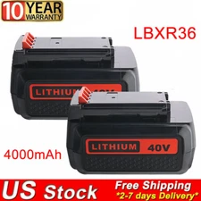 2X 40V for Black and Decker 40V 4.0 Ah Max Lithium Battery LBX2040 LBXR36 LSW36