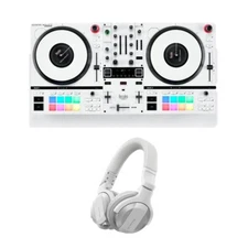 Hercules Inpulse T7 White DJ Controller (Limited Edition) + White Headphones