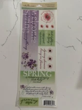 Miss Elizabeth's Spring Words Quotes Vellum Stickers Spring Growing Scrapbooking