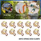 40pc Id 35/64" Spring Line Band Clip Action Fuel Silicone Vacuum Hose Clamp 14mm