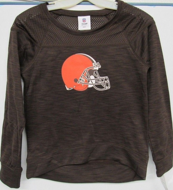 NFL Cleveland Browns Girls Mesh Shoulder Activewear Sweatshirt Pick Size | eBay