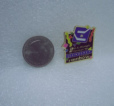 1990 Rainbow Foods US Olympic Festival Ice Hockey Pin