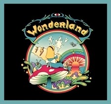 WONDERLAND Alice Day Dreaming Be Own World Land Mushrooms Character MAGNET