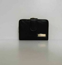 RFID Faux Leather Card Holder Black Bifold Travel Accessories