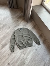 Polo Ralph Lauren men's grey wool cardigan with leather elbows Size: S