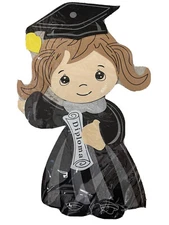 1 Girl Graduation Foam Figures/ graduation Banner/party decoration 30"