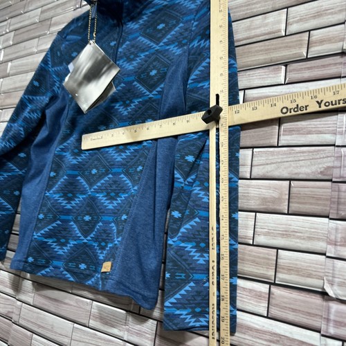 Panhandle M boys youth jacket 1/4 zip Powder River western blue aztec knit NWT - Picture 9 of 12