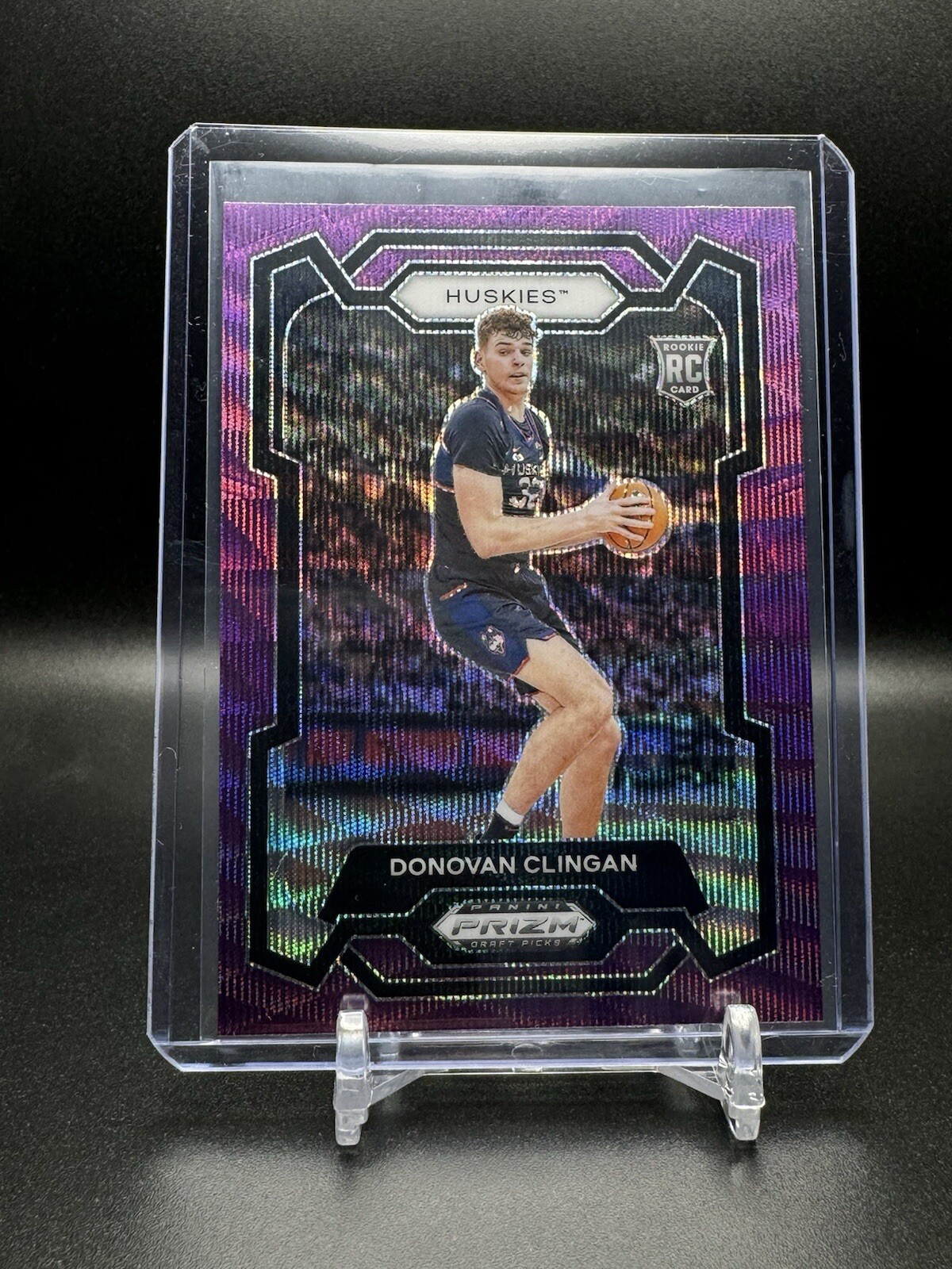 DONOVAN CLINGAN 2024 Panini Prizm Draft Picks RC Rookie Purple WAVE PRIZM #95