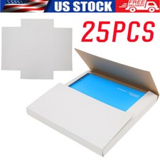 25PCS White Vinyl Record LP Shipping Mailer Boxes 12.5"x12.5"x1" Album Paper Box