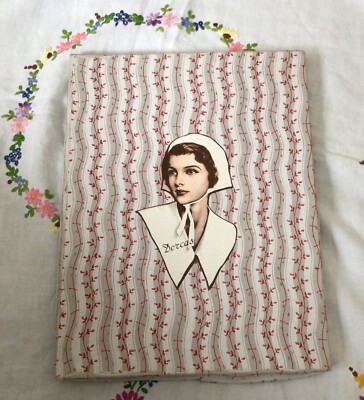Vintage Dorcas Tischdecke Soiree elfenbeinfarbene Rose Design versiegelt verpackt Hochzeitstee