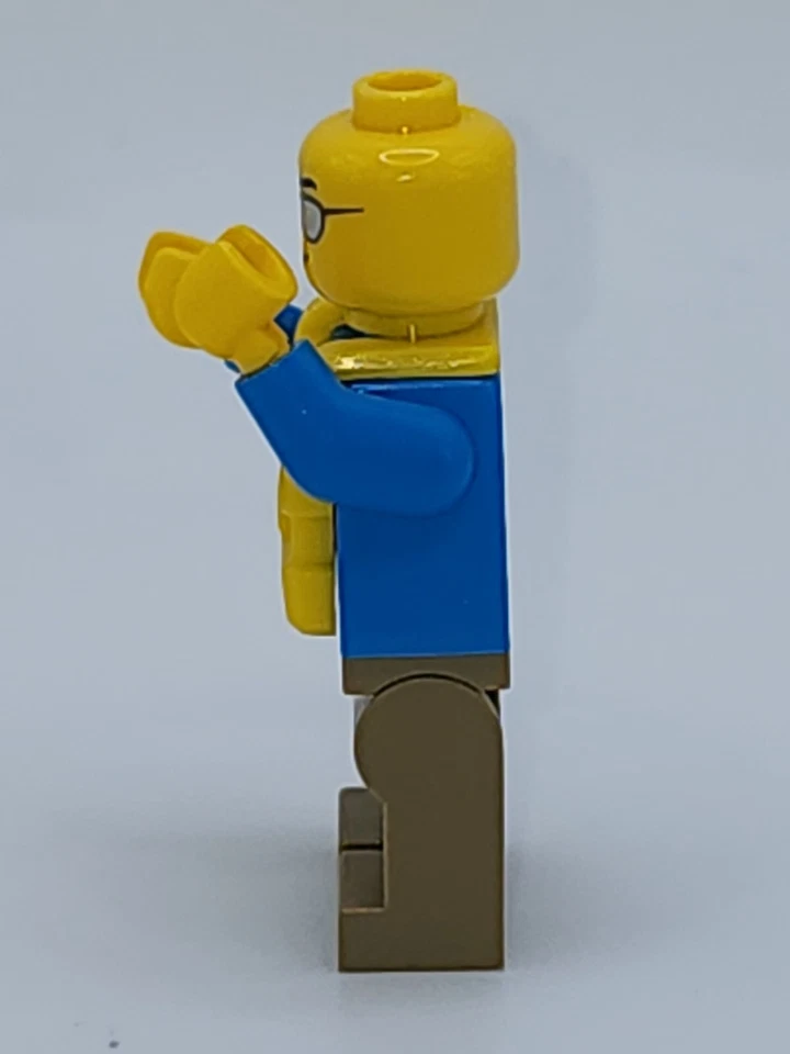 Lego Angler Hombre Bronceado Oscuro Piernas Plateadas Gafas de Sol Chaleco Salvavidas Centro Foto 3 de 4