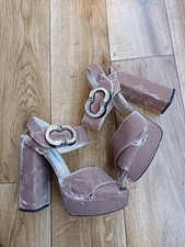 PRADA VELVET HEELS SIZE 37.5/38 EU, 7.5 US, 5.5 UK