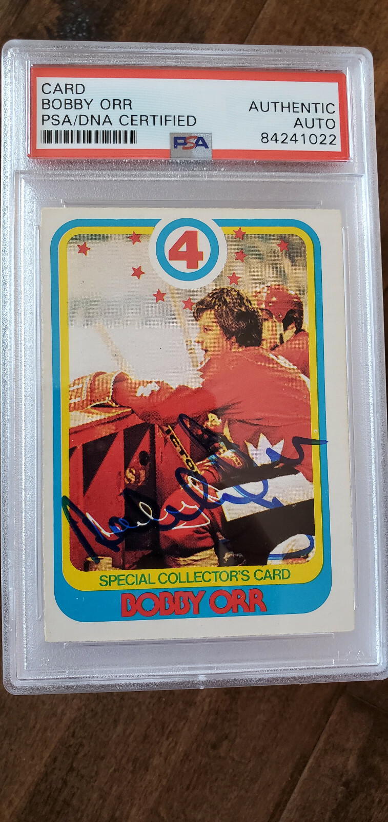 Bobby Orr Autographed Signed Boston Bruins 1978-79 OPC LAST CARD BLACKHAWKS HOF PSA DNA 300 