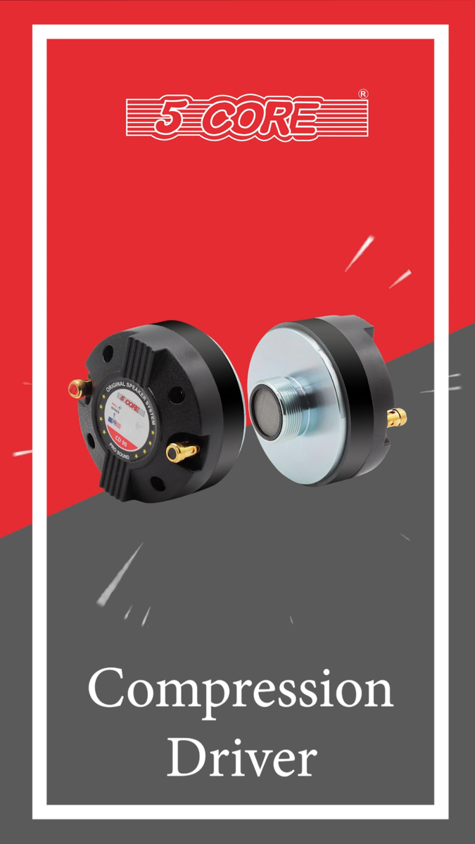 5Core 25MM Compression Driver Horn Audio 200W Tweeter Diaphragm 8Ω