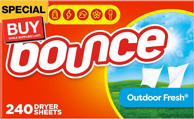 Dryer Sheets Laundry Fabric Softener, Outdoor Fresh Scent, 240 Count