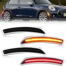 4X Smoked LED Front & Rear Side Marker Lights For Gen3 MINI Cooper F55 F56 F57
