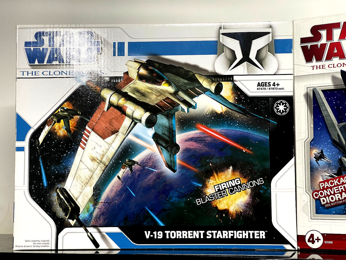 STAR WARS Hasbro V-Wing & V-19 Torrent Starfighters The