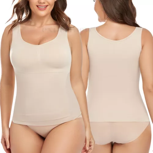 Woimen Tummy Control Slimming Compression Vests Shaping Tank Tops Padded Cami UK - Picture 11 of 21