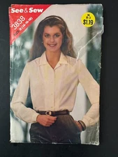 3838 Butterick See & Sew Misses Sewing Pattern Blouse Size 14 16 18