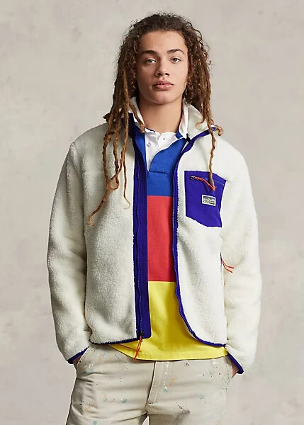 ジャケット・アウター POLO by Ralph Lauren fleece liner jacket POLO RALPH LAUREN Bonded High Pile Fleece Full Zip Jacket Men's SZ