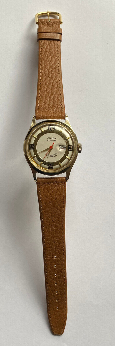 Anker 21 Rubis seltene, elegante ,antike Herren Armbanduhr