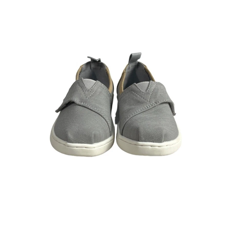 Toms Kids мальчика серый и коричневый крошечный холст классические туфли-слипоны размер 10 - Изображение 4 из 4